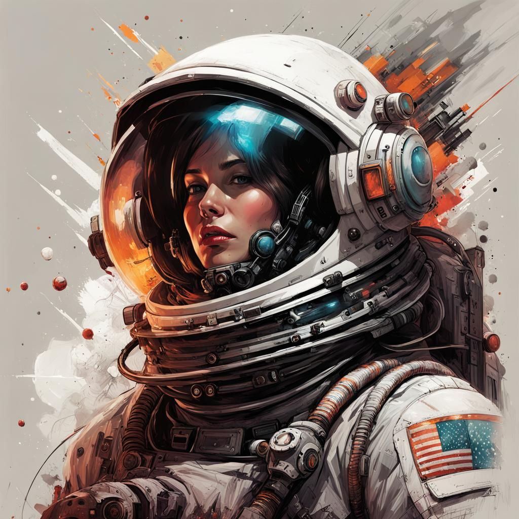 Epic Space Astronaut Woman 🪐 💫🚀
