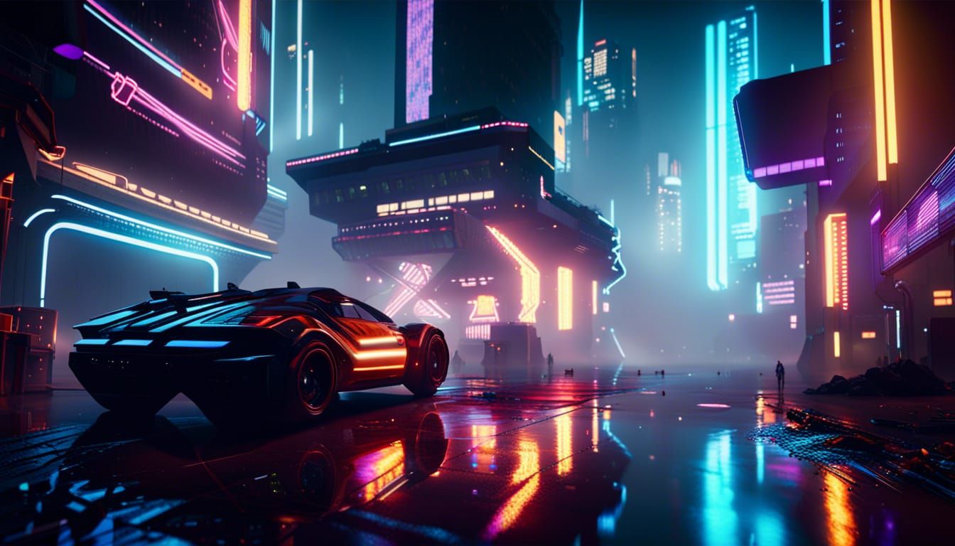 Futuristic Cyberpunk Cityscape in Unreal Engine