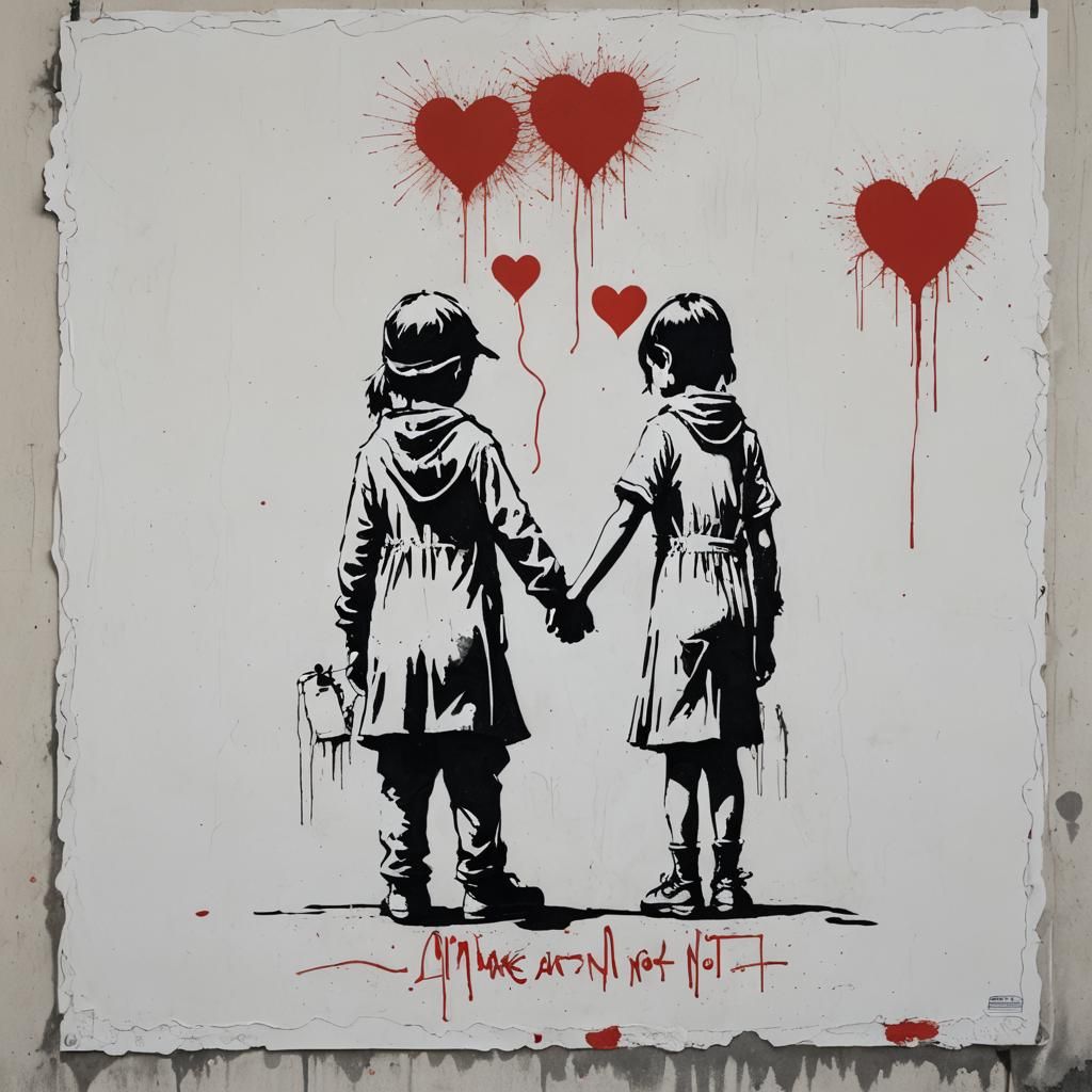 MAKE ART NOT WAR Graffiti Poster