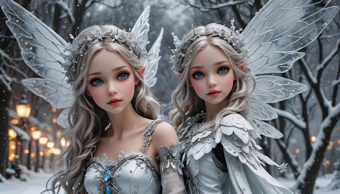 Mechanical Fairy Doll Flying in a Fantasy Realm