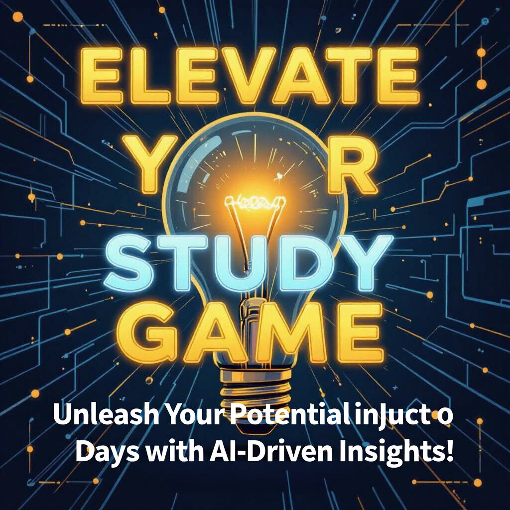 AI Study Prompts in Electric Blue and Gold