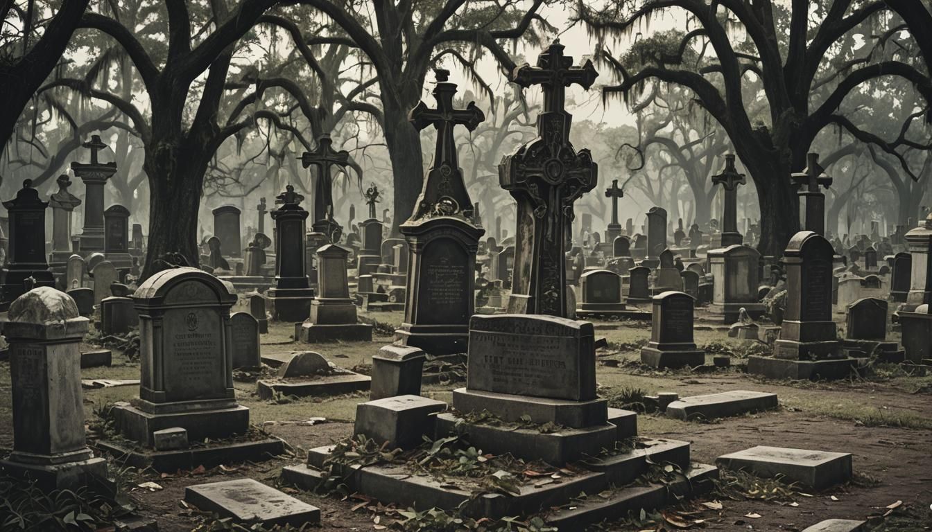Sinister Horror Graveyard in New Orleans