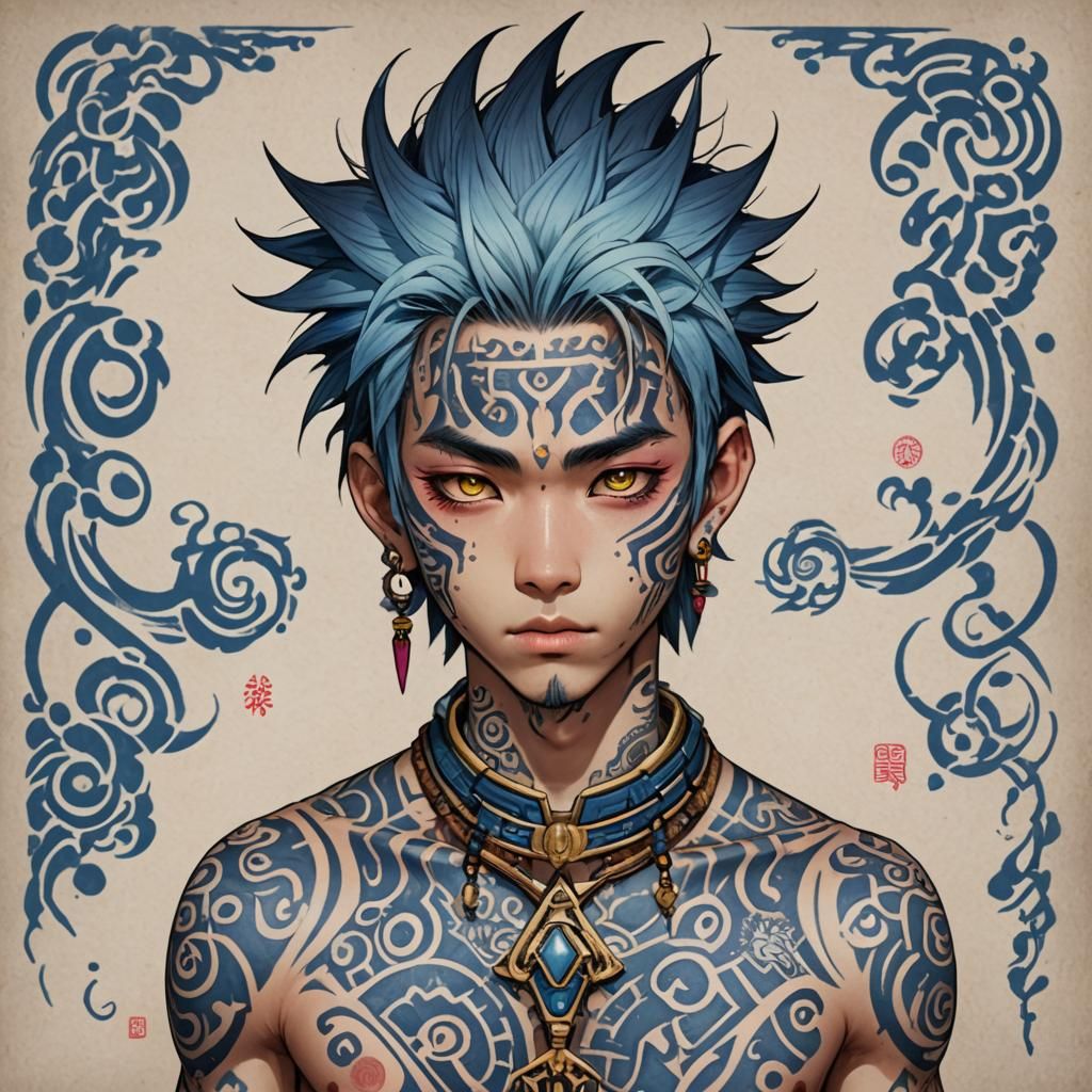 Akaza Upper Rank Three Demon Digital Art