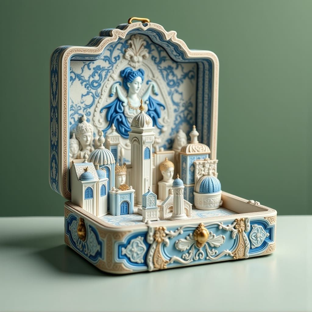 Works of Art collection,  decorative ceramic box, pt.2