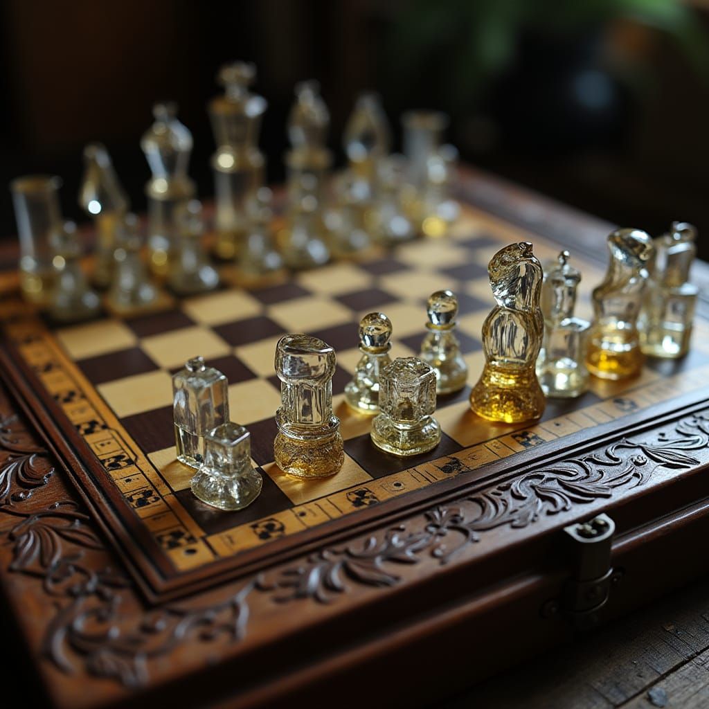 Checkmate Imminent on Luxurious Chess Set
