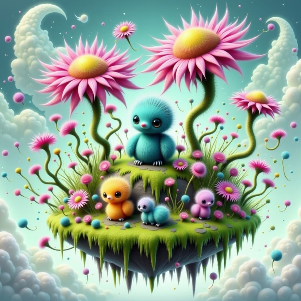 Whimsical Woodland Critters in Lush Forest