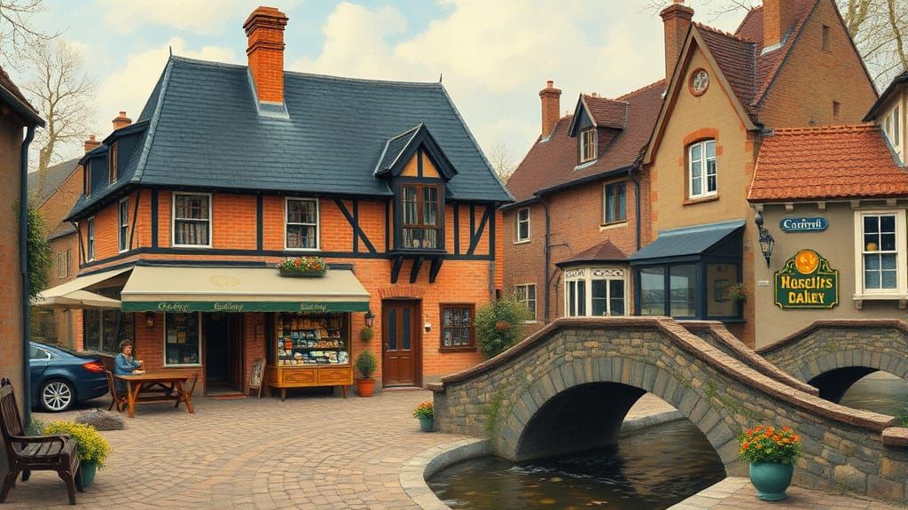 Cozy Home Office in Impressionist Style