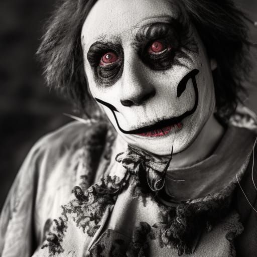 Clown in Tim Burton Style