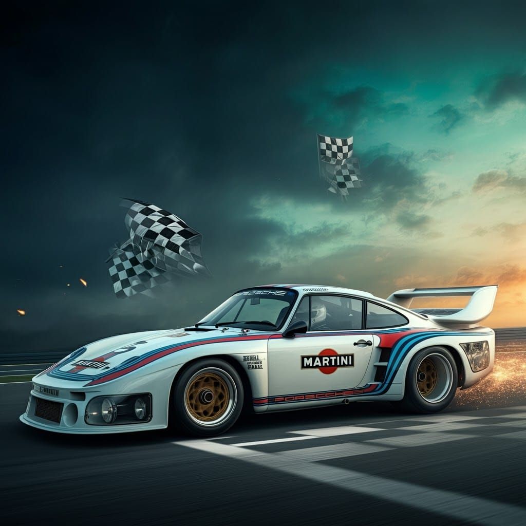 Porsche 935 Martini Le Mans Victory: Fantasy Concept Art