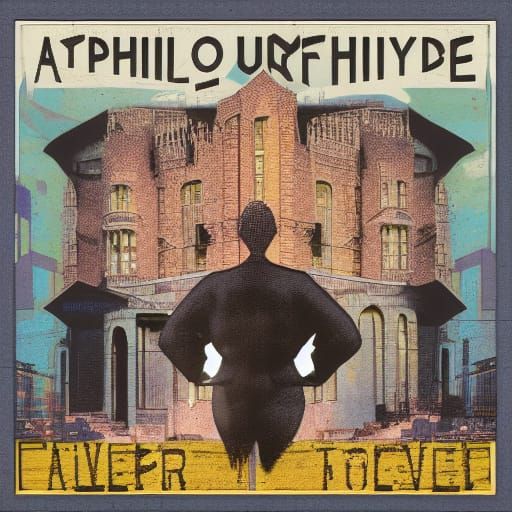 Fractal Alphaville Record Cover in Mixed Media