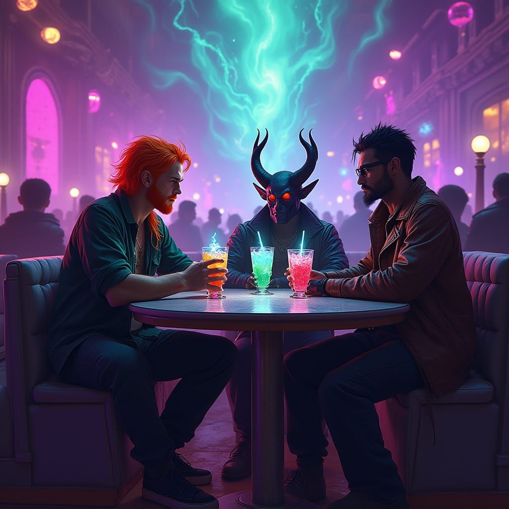 Mythical Gods Unite in a Cosmic Nightclub