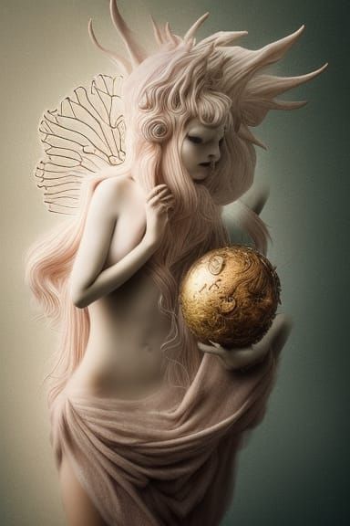 Celestial Fairy in Surreal Monarda Star