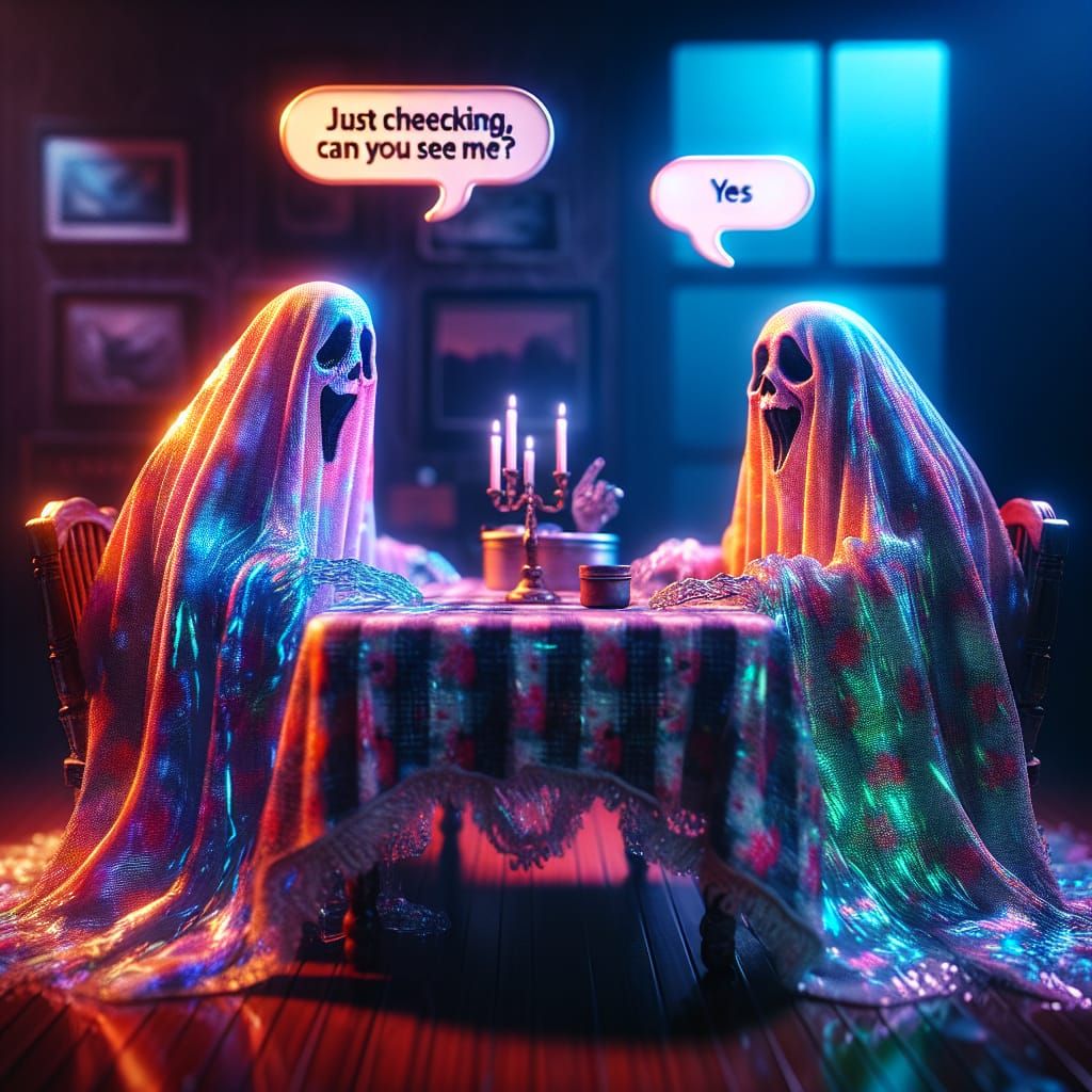 Holographic Ghosts Converse in Vibrant Detail