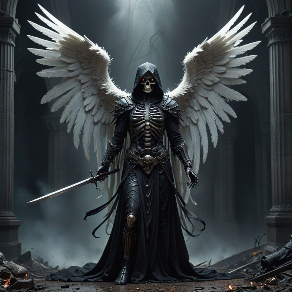 Angel of Death in Dark Gothic Style
