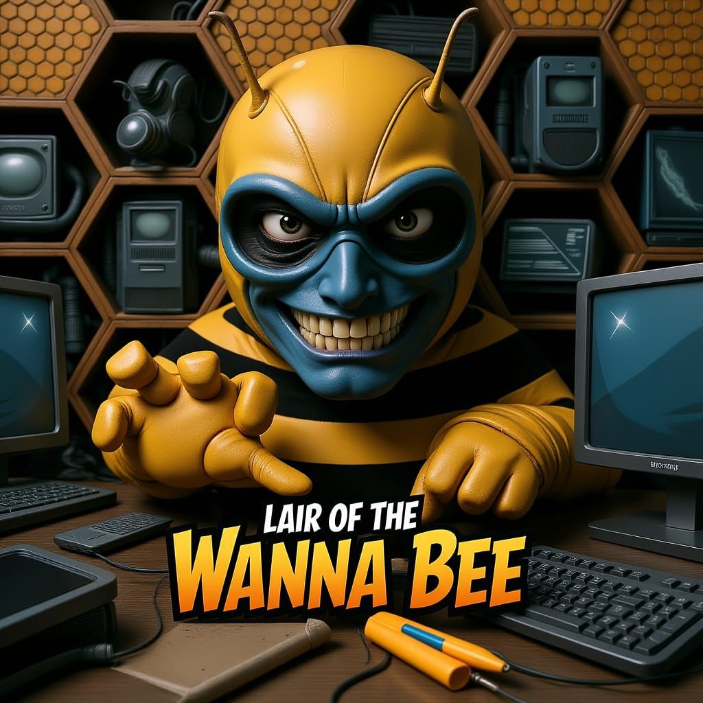 Photorealistic Image of a Beehive Interior