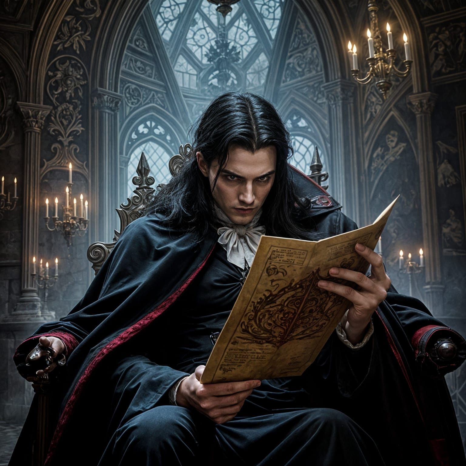 Dark Lord Dracula Reads a Heartfelt Letter in Haunting Castl...