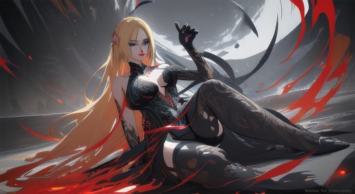 Detailed 3D Anime Art of a Woman in Oriental Dress