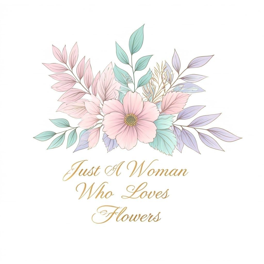 Floral Bouquet T-Shirt Design in Pastel Shades