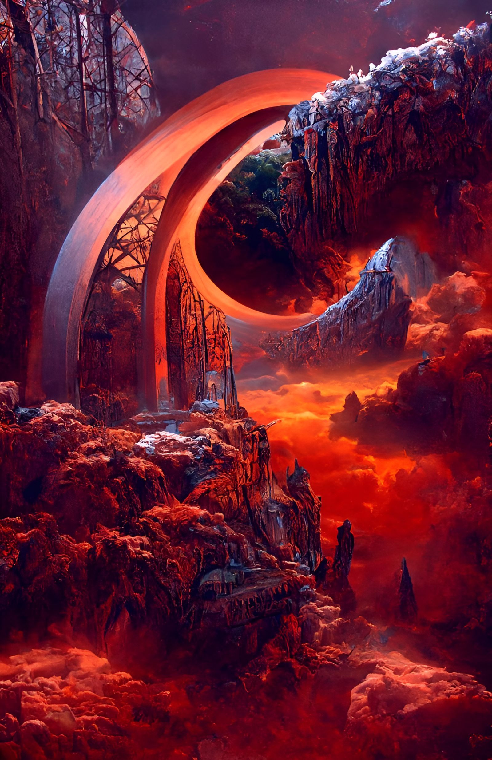 Stargate Opens onto Mechanical Alien World