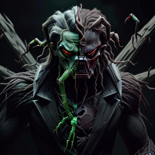 Terrifying Spider-Man Hybrid in Dark Alleyway