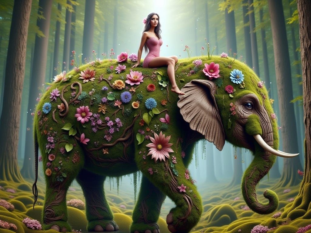 Elephant Ent and Fairy in Enchanted Forest