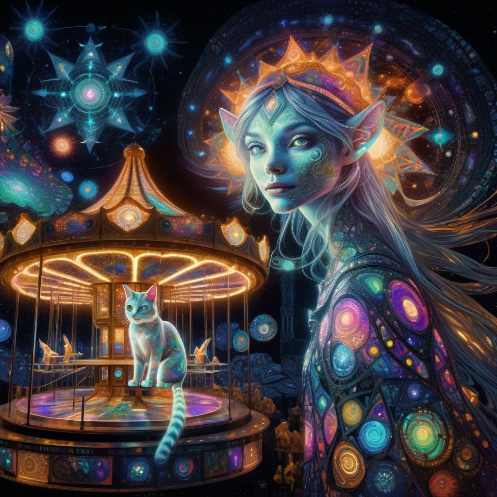 Merry go round Dmt machine elf fairy Twilight zone dimension...