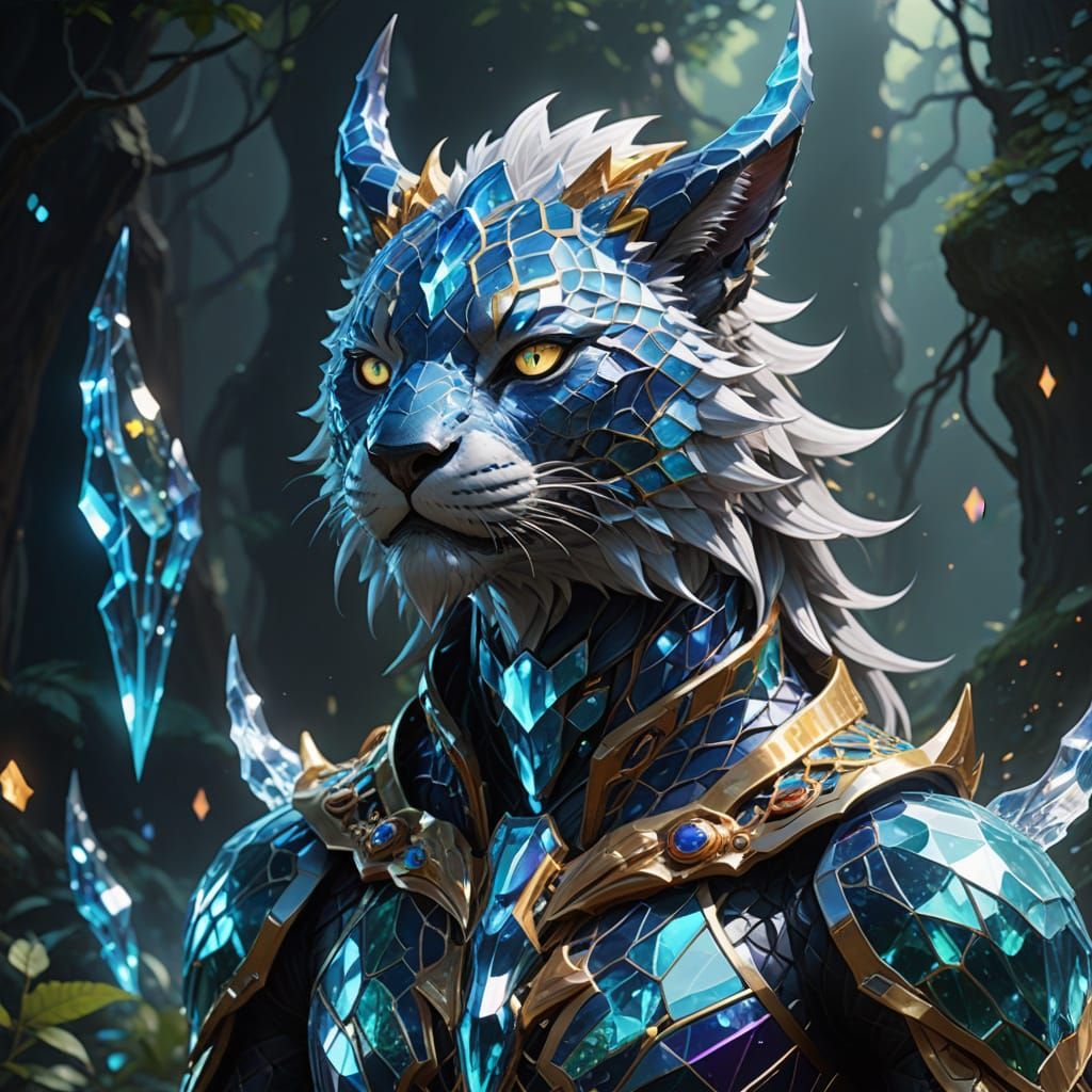 Crystal Monarch in Vibrant Anime Style