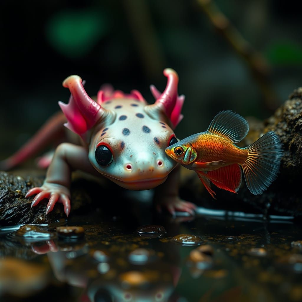 Rainforest Lake Serenity in Hyperrealistic 3D