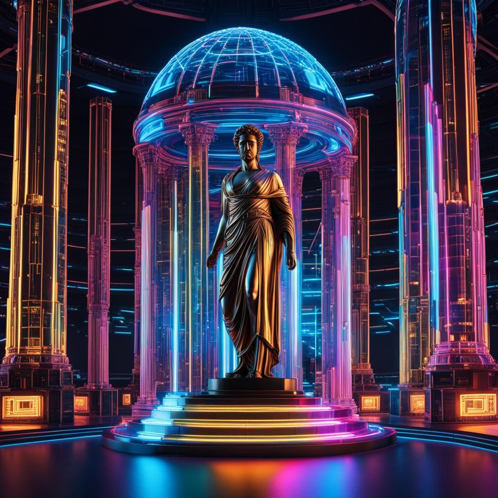 Greek statue in the future