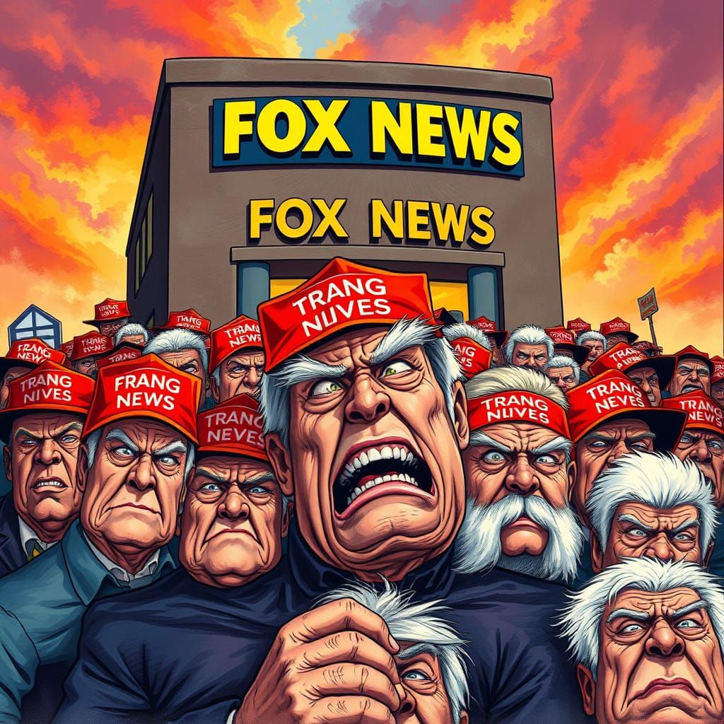 Chaotic Frustration: Elderly Mob Descends on FOX NEWS