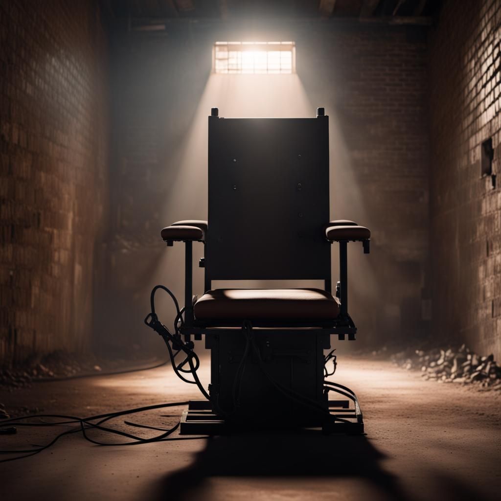 Eerie Electric Chair in Abandoned Prison