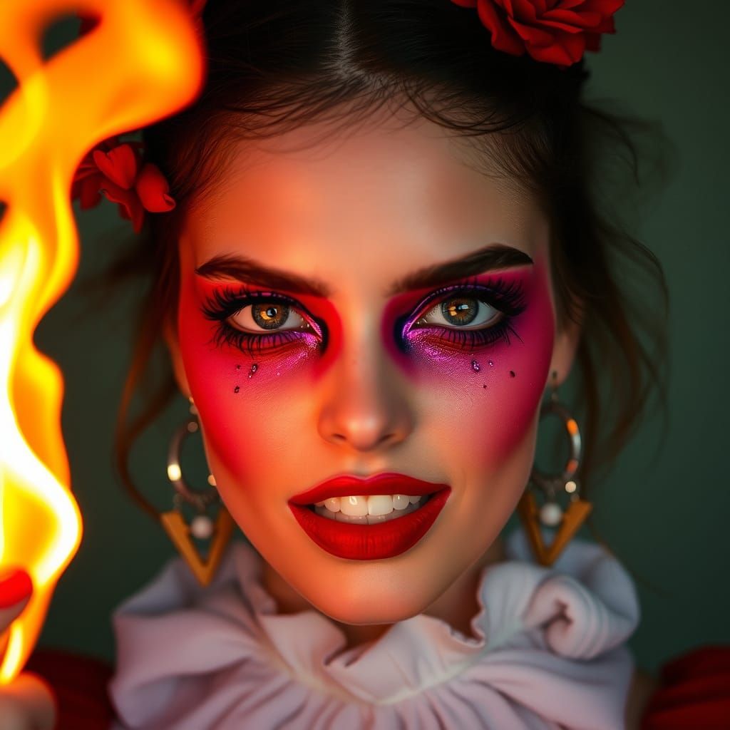Inferno Makeup Art Inspired by Fashion Photography