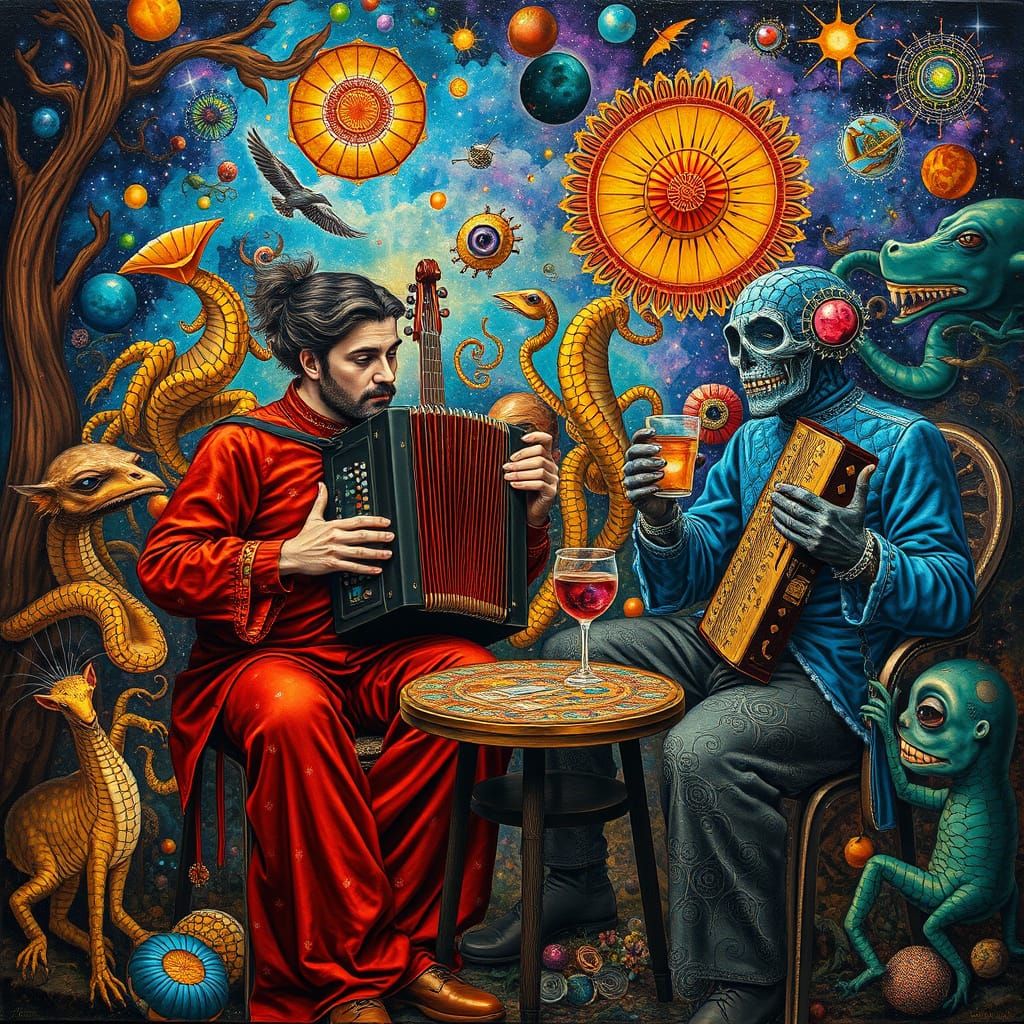 Psychedelic Utopia Inspired by Bosch, Haeckel and Klimt