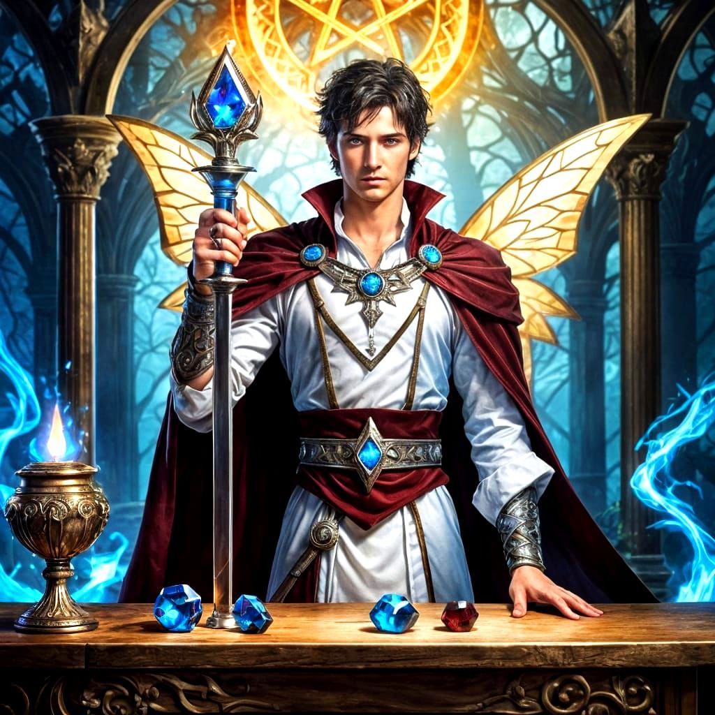 Enchanted Fairy Conductor in Opulent Robes