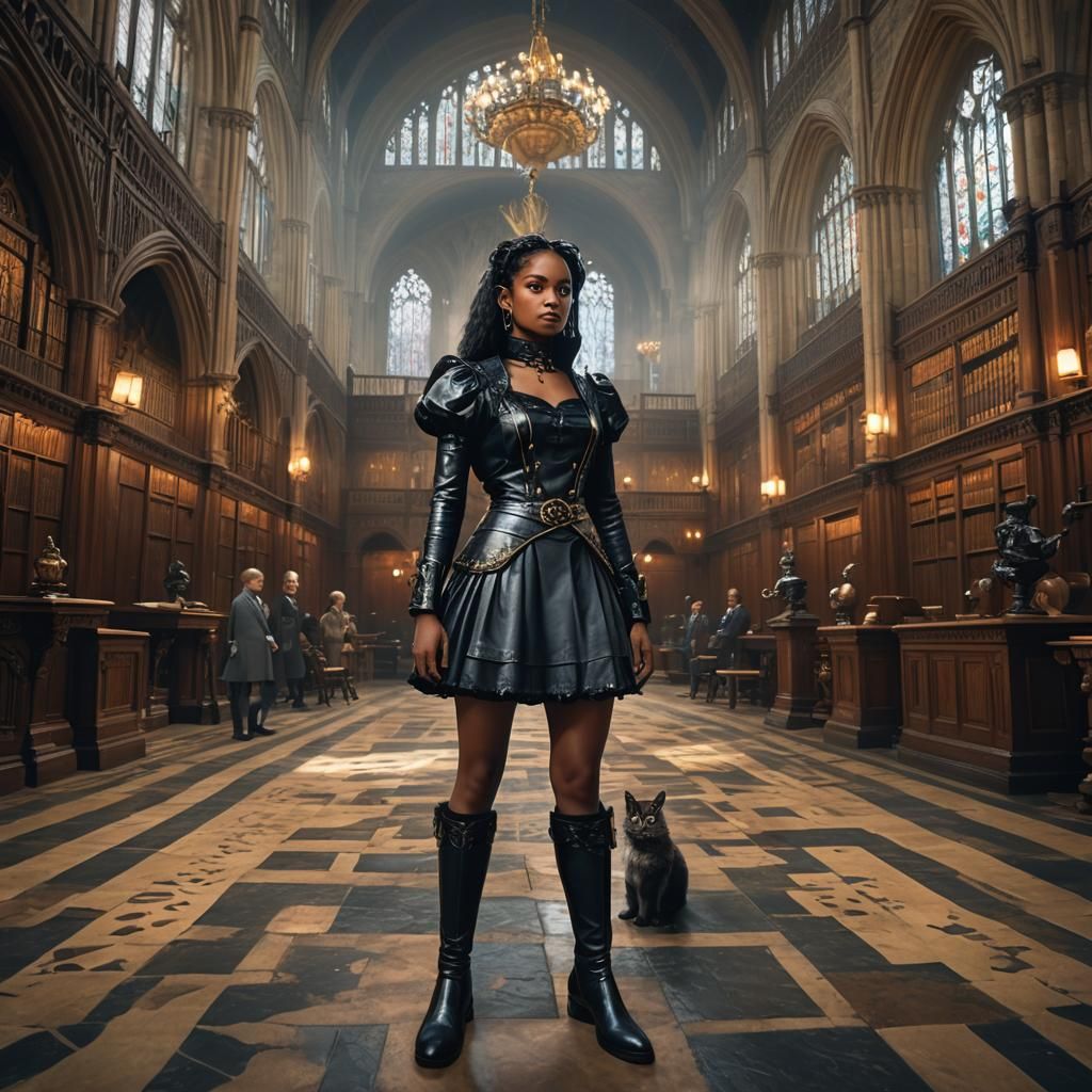 Fantasy Art: Woman with Alice in Wonderland