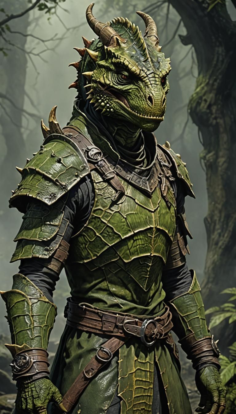 Realistic Portrait of a Toxic Waste Argonian