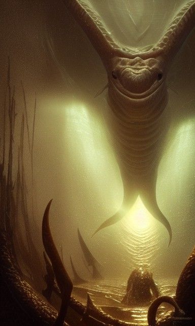 Deep One Emerges: Dark Fantasy Concept Art