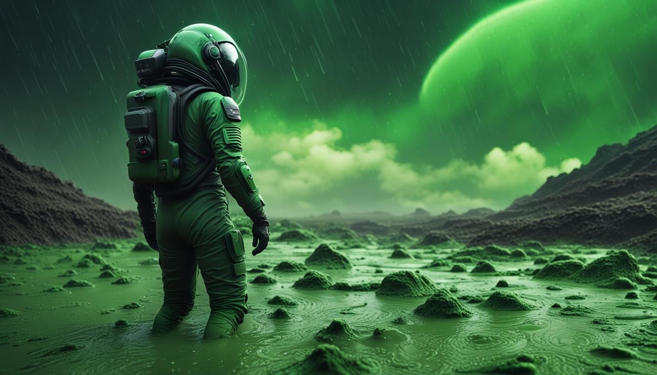 Alien Planet: Green Rain on a Distant World