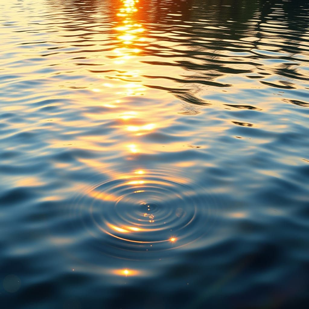 Water Scene in Impressionist Pop Surreal Style