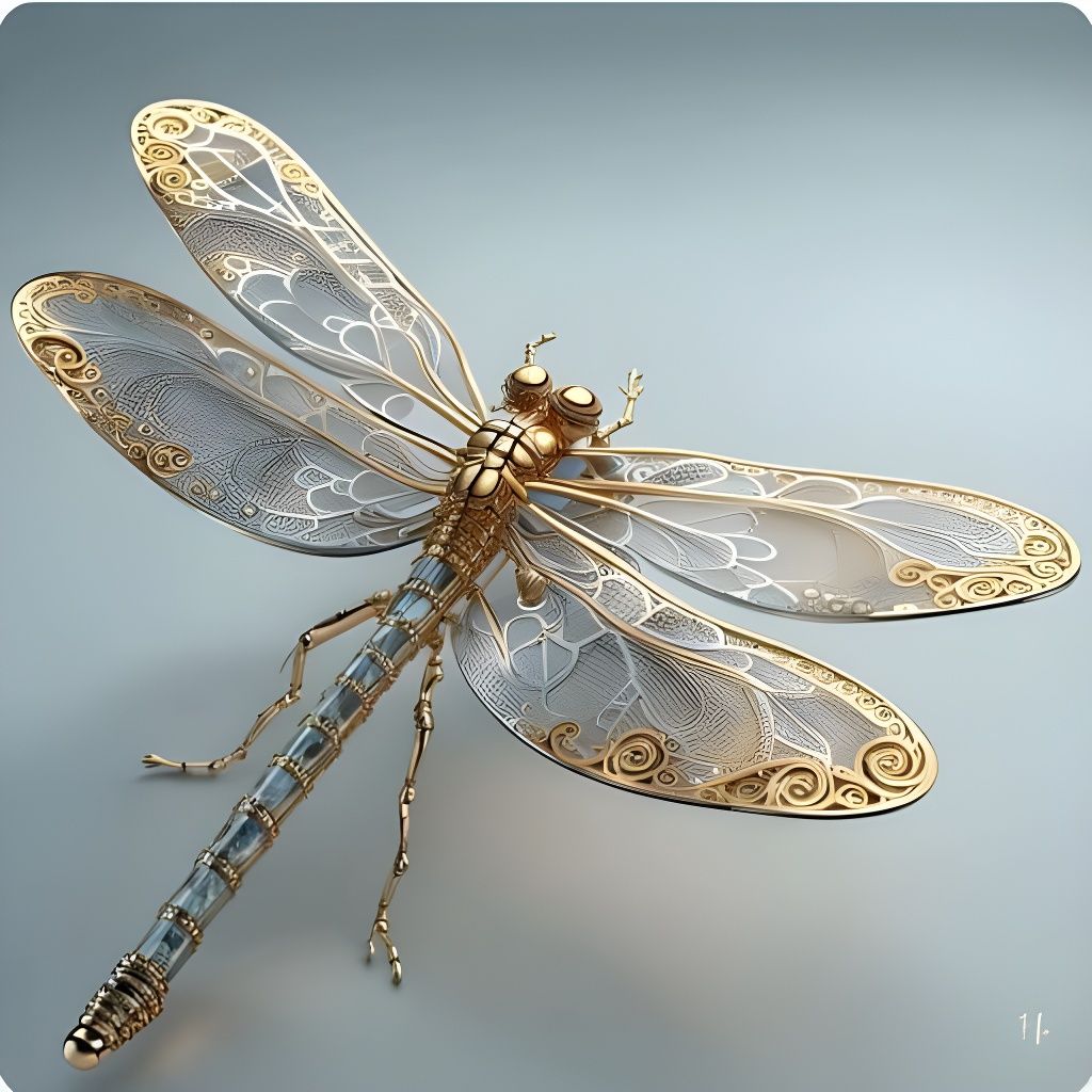 Dragonfly Image Generated From Simple Prompt