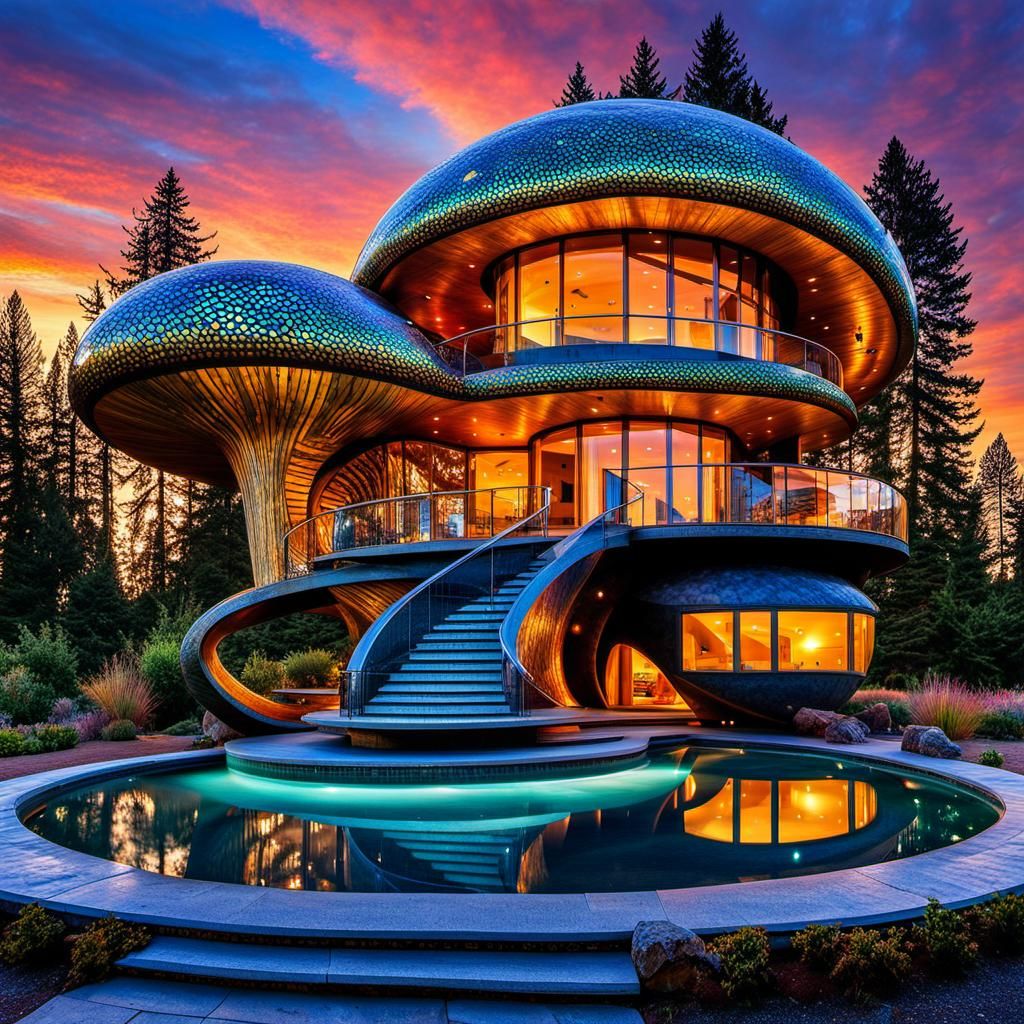 Futuristic Native American Snail House Architecture