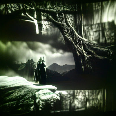 Lord of the Rings Noir Film Scene in 8K 3D