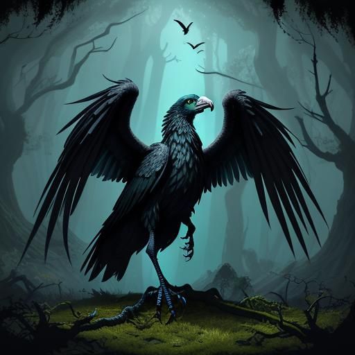 Eerie Dark Fantasy Shriekbeak Creature Concept Art