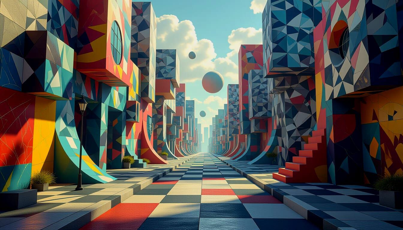 Dreamlike Surreal Scene in Dramatic Cinematic Style