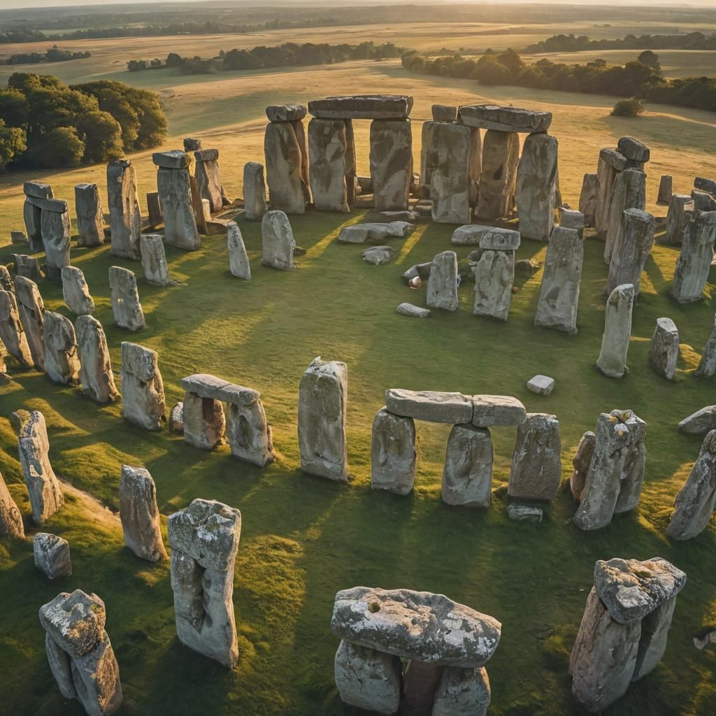 Stonehenge Sunset Landscape Photography in Golden Hour