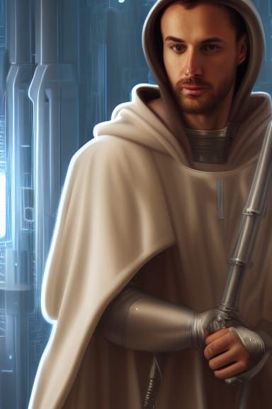 Phanes, Roman God, in Sci-Fi Lab Portrait