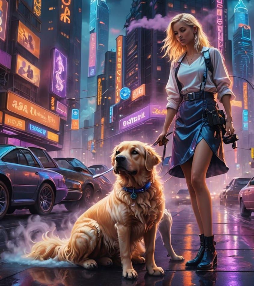 Cloud Dog Daredevil in Detailed Matte Painting