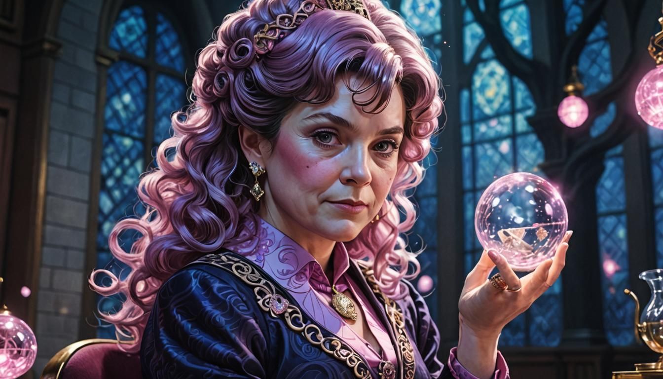 Dolores Umbridge Portrait in Anime Art Style