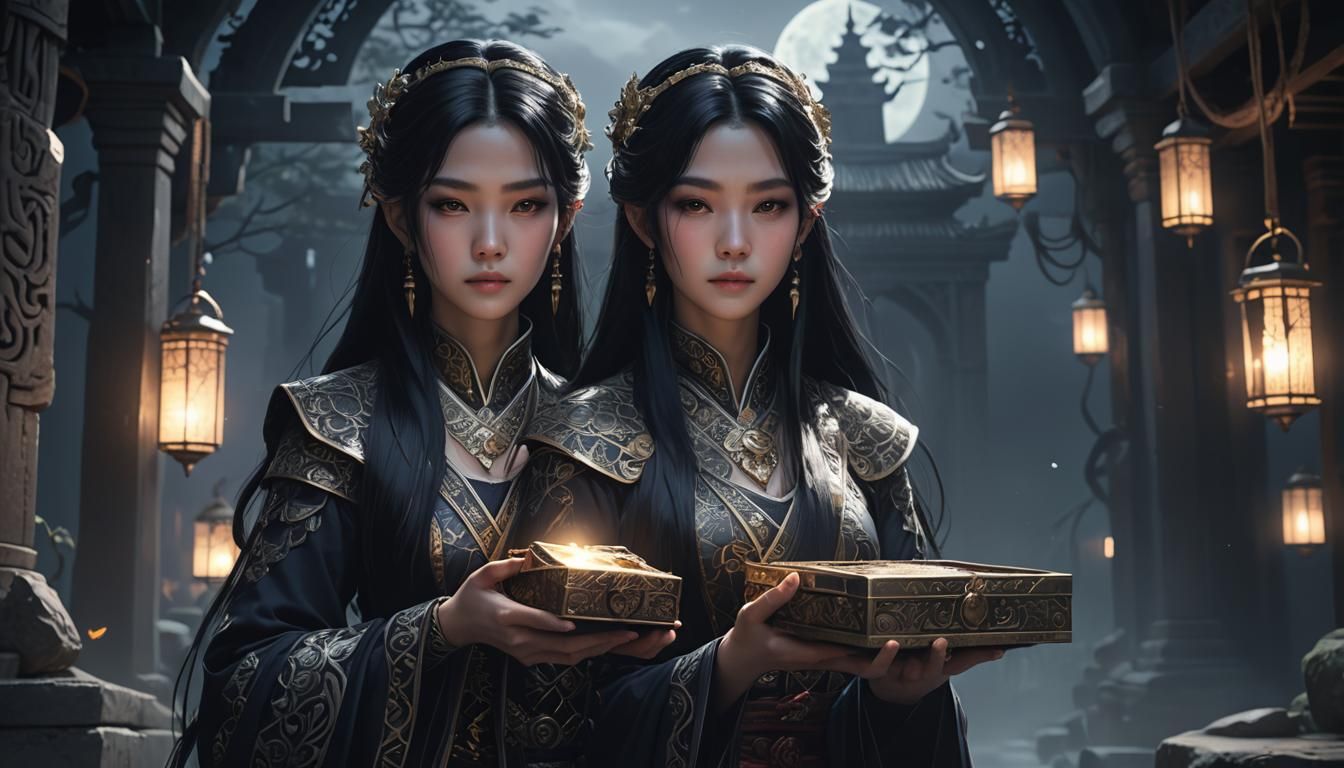 Mysterious Pandora Portrait in 3D Anime Style