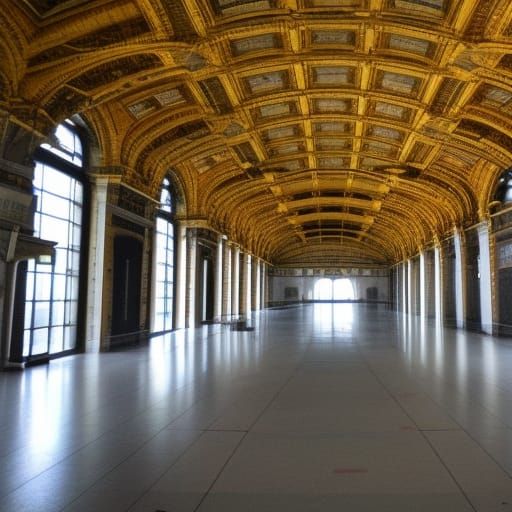 Epic Empty Train Hall: Digital Matte Painting